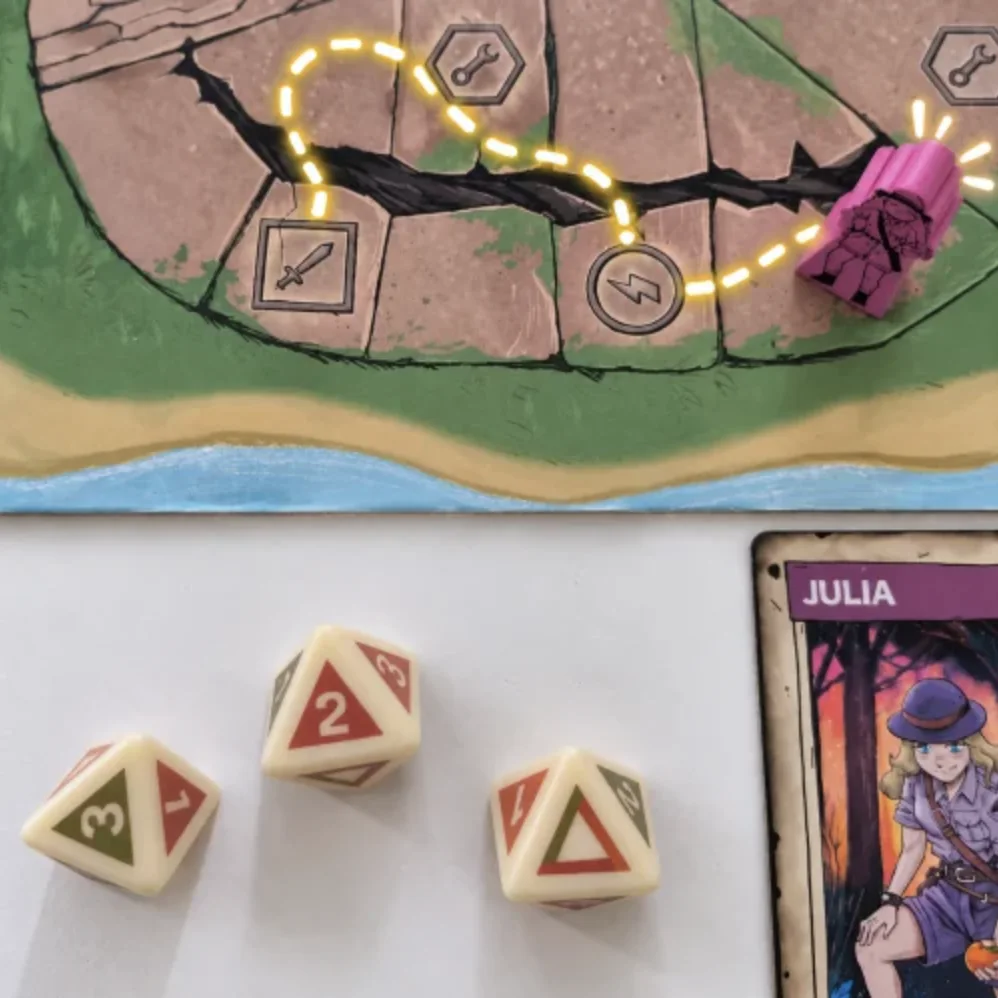 Rolling and planning dice movement on the board